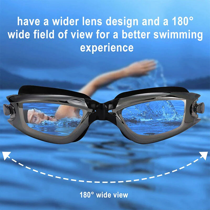 Lunettes de Natation Confortables Anti-Buée et Protégées UV pour Adultes et Enfants
