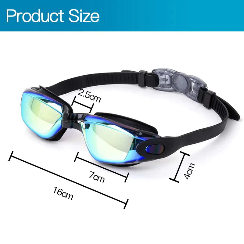 Lunettes de Natation Confortables Anti-Buée et Protégées UV pour Adultes et Enfants