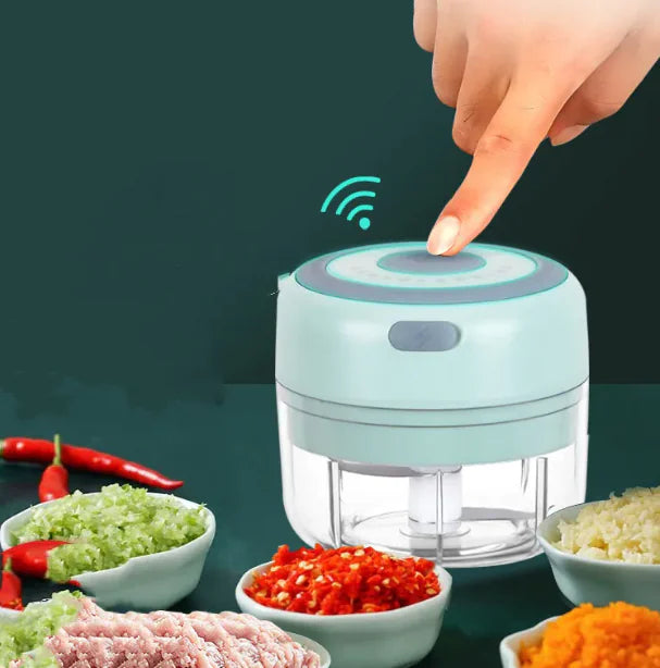 Mini Hachoir & Broyeur Électrique à Ail