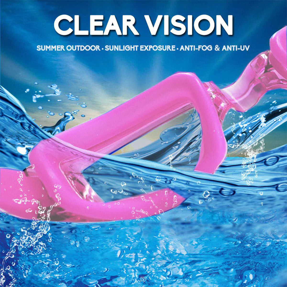 Lunettes de Natation Confortables Anti-Buée et Protégées UV pour Adultes et Enfants