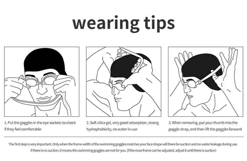 Lunettes de Natation Confortables Anti-Buée et Protégées UV pour Adultes et Enfants